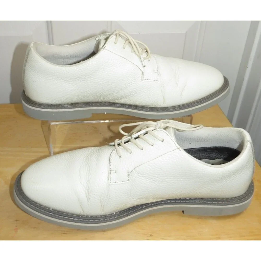 G/FORE Gallivanter Pebble Leather Men’s Golf Shoes Size 11.5 White/Gray